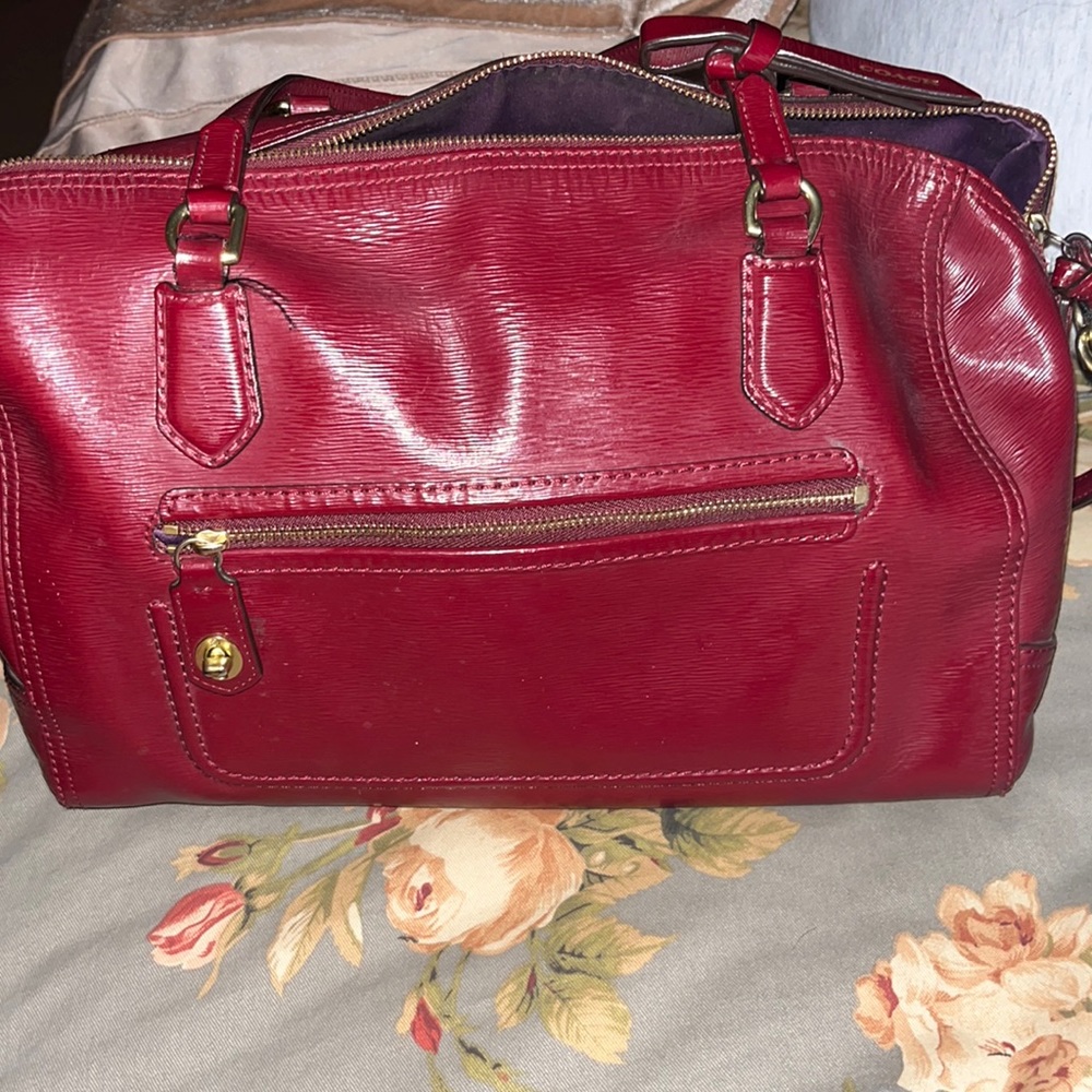 COACH Poppy Textured East/West Satchel (F25062)